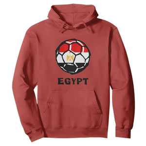 Egyptian Flag Soccer Ball Graphic Hoodie Egypt Pride Sports Football Fans Match Day
