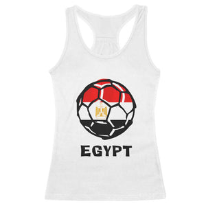Egyptian Flag Soccer Ball Graphic Racerback Tank Top Egypt Pride Sports Football Fans Match Day