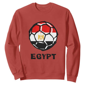 Egyptian Flag Soccer Ball Graphic Sweatshirt Egypt Pride Sports Football Fans Match Day