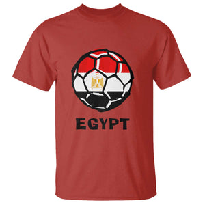 Egyptian Flag Soccer Ball Graphic T Shirt Egypt Pride Sports Football Fans Match Day