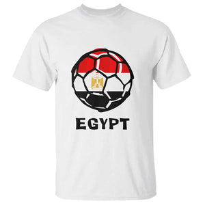 Egyptian Flag Soccer Ball Graphic T Shirt Egypt Pride Sports Football Fans Match Day