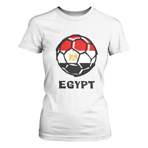 Egyptian Flag Soccer Ball Graphic T Shirt For Women Egypt Pride Sports Football Fans Match Day