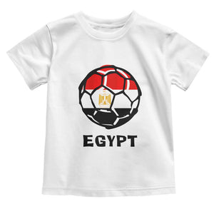 Egyptian Flag Soccer Ball Graphic Toddler T Shirt Egypt Pride Sports Football Fans Match Day