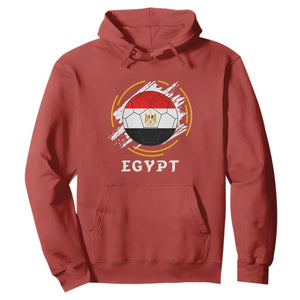 Egyptian Flag Soccer Ball Splatter Graphic Hoodie Egypt Pride Sports Football Fans Match Day