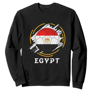 Egyptian Flag Soccer Ball Splatter Graphic Sweatshirt Egypt Pride Sports Football Fans Match Day