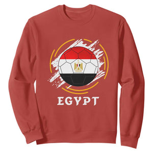 Egyptian Flag Soccer Ball Splatter Graphic Sweatshirt Egypt Pride Sports Football Fans Match Day