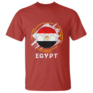 Egyptian Flag Soccer Ball Splatter Graphic T Shirt Egypt Pride Sports Football Fans Match Day