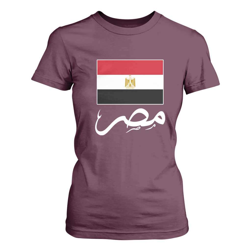 Egyptian Flag Misr Arabic Calligraphy T Shirt For Women Patriotic Egypt Heritage Pride
