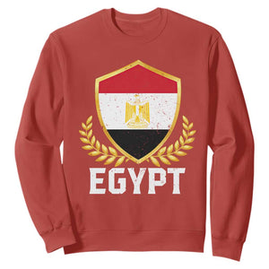 Egypt Coat of Arms Gold Shield Crest Sweatshirt Patriotic Egyptian Flag Heritage Pride