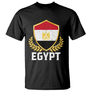 Egypt Coat of Arms Gold Shield Crest T Shirt Patriotic Egyptian Flag Heritage Pride