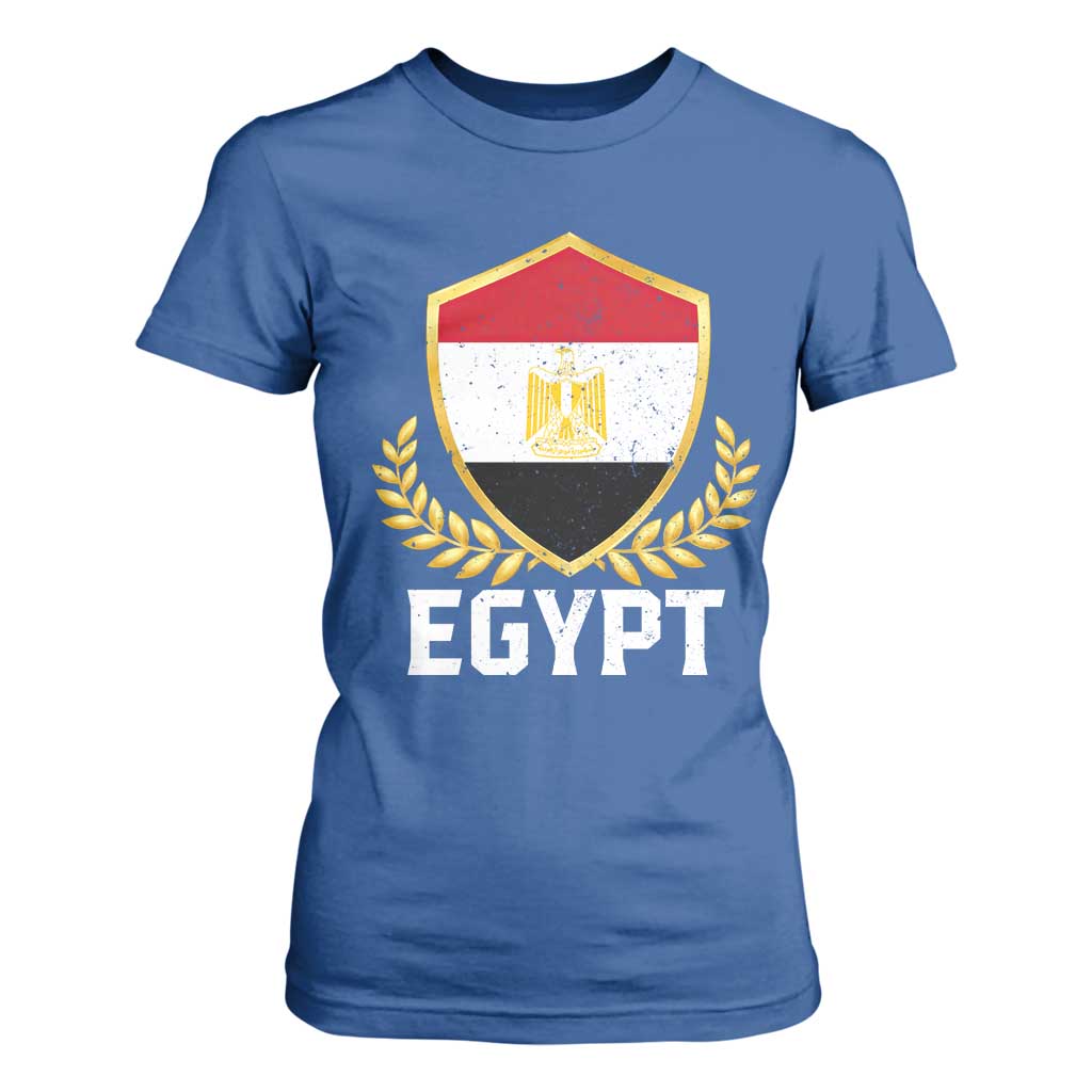 Egypt Coat of Arms Gold Shield Crest T Shirt For Women Patriotic Egyptian Flag Heritage Pride