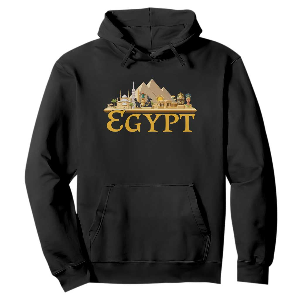 Ancient Egypt Pyramids Sphinx Graphic Hoodie Vintage Egypt Anubis History Buff Travel Souvenir
