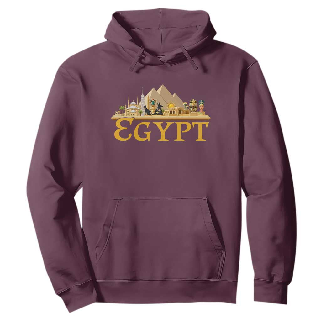 Ancient Egypt Pyramids Sphinx Graphic Hoodie Vintage Egypt Anubis History Buff Travel Souvenir