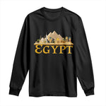 Ancient Egypt Pyramids Sphinx Graphic Long Sleeve Shirt Vintage Egypt Anubis History Buff Travel Souvenir