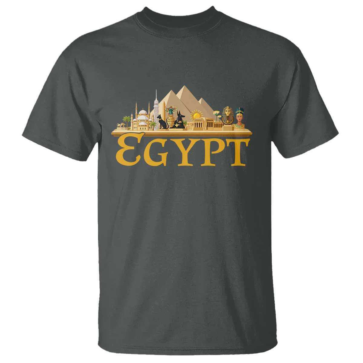 Ancient Egypt Pyramids Sphinx Graphic T Shirt Vintage Egypt Anubis History Buff Travel Souvenir