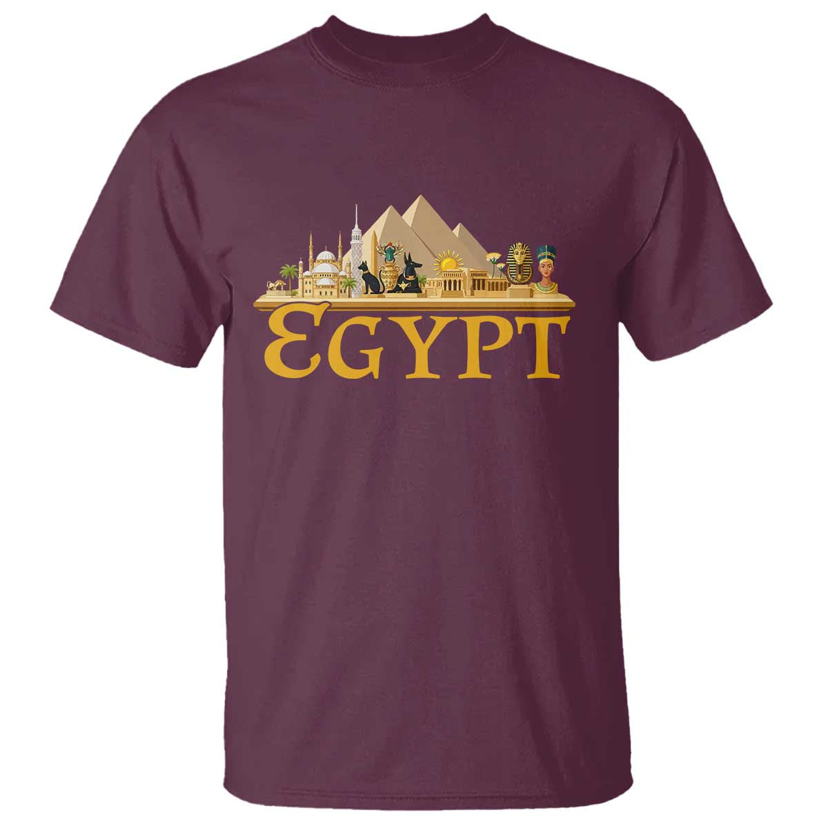 Ancient Egypt Pyramids Sphinx Graphic T Shirt Vintage Egypt Anubis History Buff Travel Souvenir