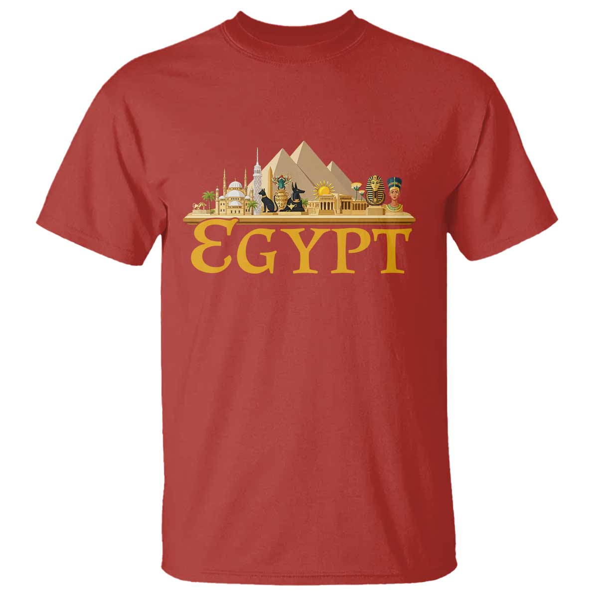 Ancient Egypt Pyramids Sphinx Graphic T Shirt Vintage Egypt Anubis History Buff Travel Souvenir