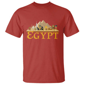 Ancient Egypt Pyramids Sphinx Graphic T Shirt Vintage Egypt Anubis History Buff Travel Souvenir