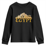 Ancient Egypt Pyramids Sphinx Graphic Youth Sweatshirt Vintage Egypt Anubis History Buff Travel Souvenir