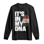 Egypt It's In My DNA Flag Fingerprint Graphic Long Sleeve Shirt Egyptian Heritage Pride Roots