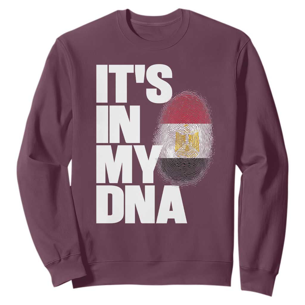 Egypt It's In My DNA Flag Fingerprint Graphic Sweatshirt Egyptian Heritage Pride Roots