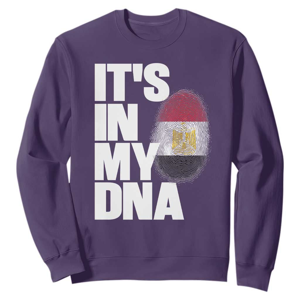 Egypt It's In My DNA Flag Fingerprint Graphic Sweatshirt Egyptian Heritage Pride Roots