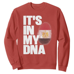 Egypt It's In My DNA Flag Fingerprint Graphic Sweatshirt Egyptian Heritage Pride Roots
