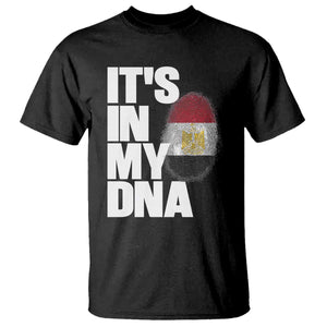 Egypt It's In My DNA Flag Fingerprint Graphic T Shirt Egyptian Heritage Pride Roots