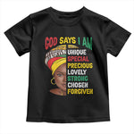 Proud Black Woman Baby Shirt God Says I Am Melanin Girl Pride