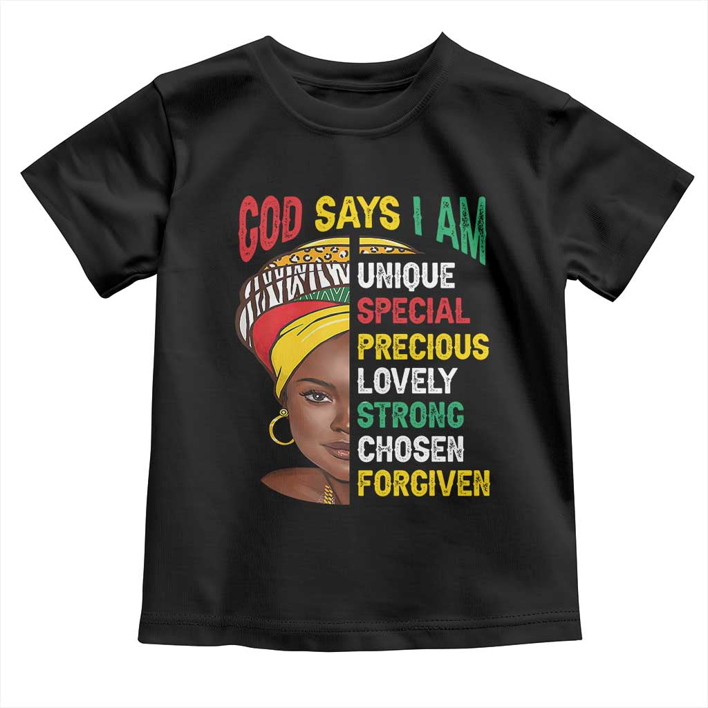 Proud Black Woman Baby Shirt God Says I Am Melanin Girl Pride