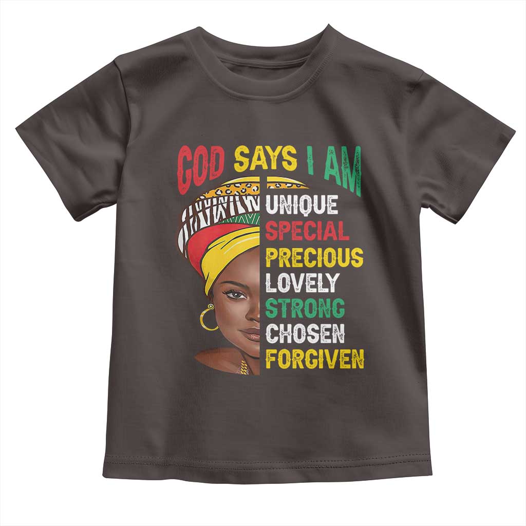 Proud Black Woman Baby Shirt God Says I Am Melanin Girl Pride