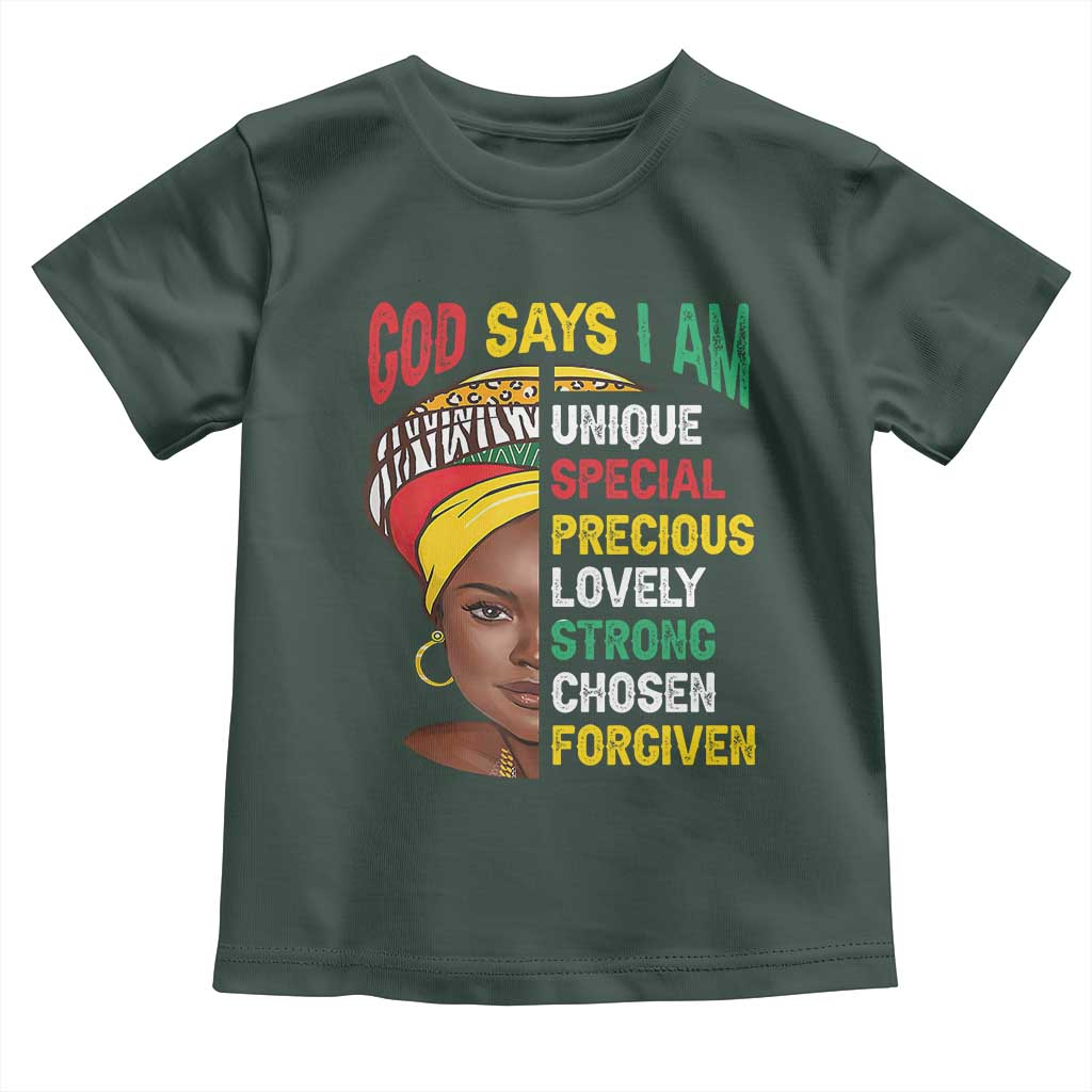 Proud Black Woman Baby Shirt God Says I Am Melanin Girl Pride