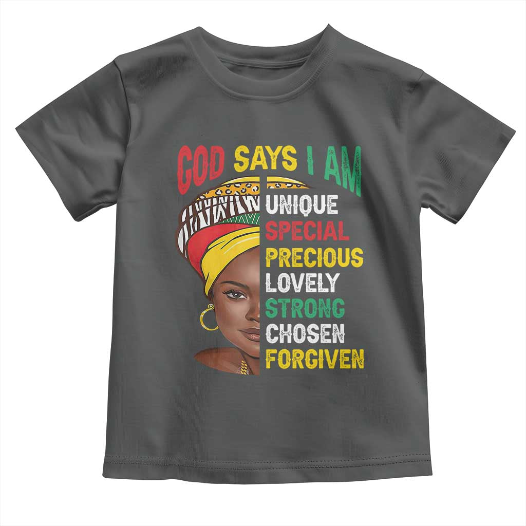Proud Black Woman Baby Shirt God Says I Am Melanin Girl Pride