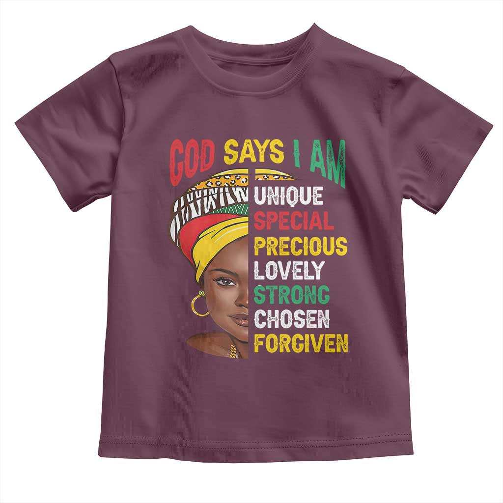 Proud Black Woman Baby Shirt God Says I Am Melanin Girl Pride