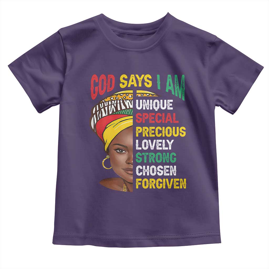 Proud Black Woman Baby Shirt God Says I Am Melanin Girl Pride