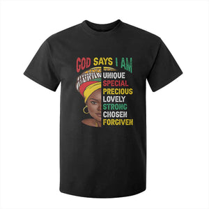 Proud Black Woman T Shirt For Kid God Says I Am Melanin Girl Pride