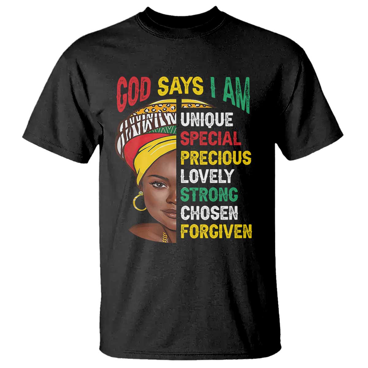 Proud Black Woman T Shirt God Says I Am Melanin Girl Pride