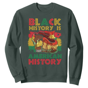 Black History Is American History Sweatshirt African American Pride Flag Raised Fist