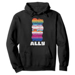 Colorful LGBTQ+ Ally Frogs Stack Hoodie Kawaii Gay Pride Support