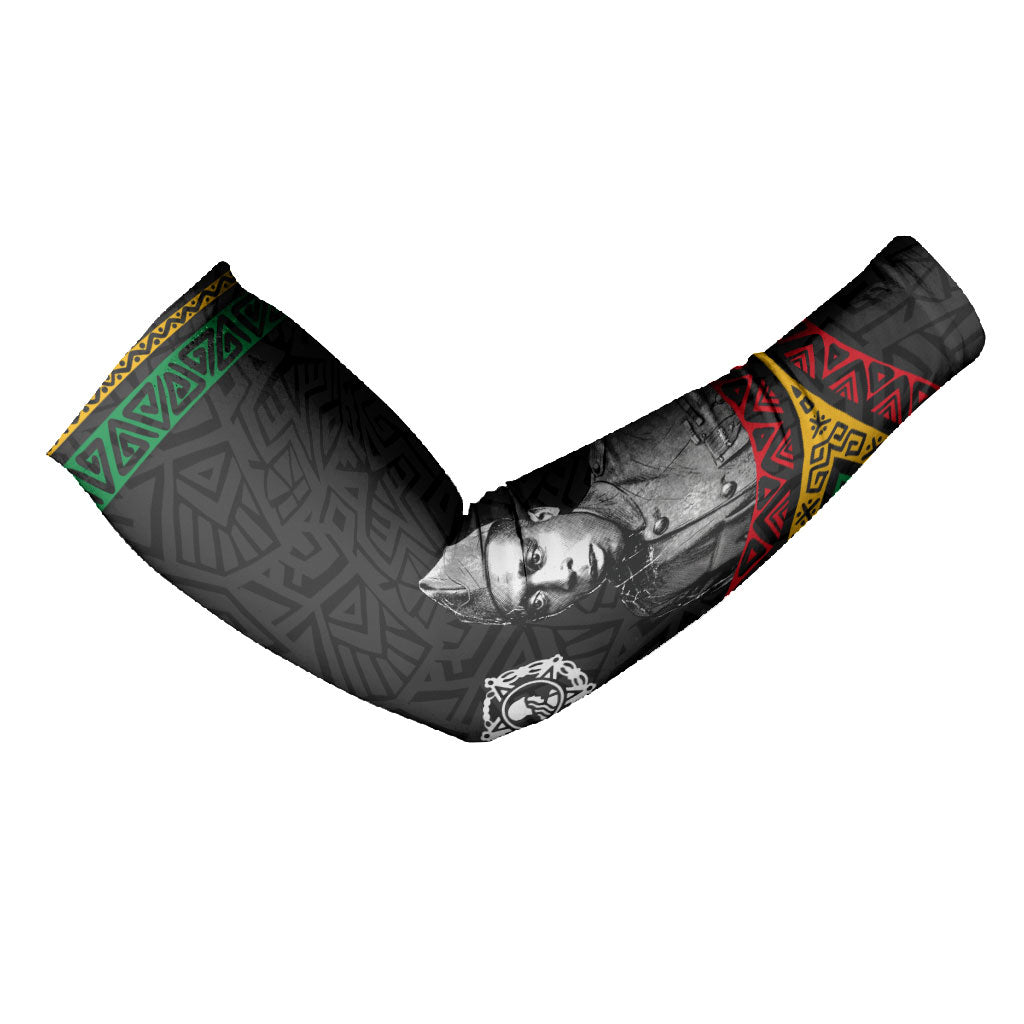 Henry Johnson Black History Month Arm Sleeves Pan African Colors Tribal Geometric Pattern