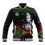 Henry Johnson Black History Month Baseball Jacket Pan African Colors Tribal Geometric Pattern