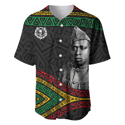 Henry Johnson Black History Month Baseball Jersey Pan African Colors Tribal Geometric Pattern