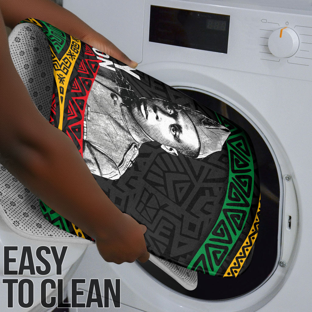 Henry Johnson Black History Month Bathroom Set Pan African Colors Tribal Geometric Pattern