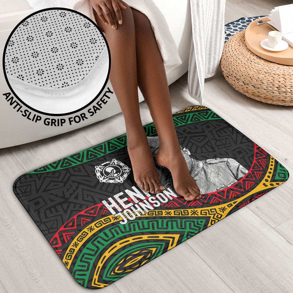 Henry Johnson Black History Month Bathroom Set Pan African Colors Tribal Geometric Pattern