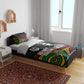 Henry Johnson Black History Month Bedding Set Pan African Colors Tribal Geometric Pattern
