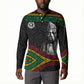 Henry Johnson Black History Month Button Sweatshirt Pan African Colors Tribal Geometric Pattern