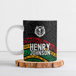 Henry Johnson Black History Month Ceramic Mug Pan African Colors Tribal Geometric Pattern