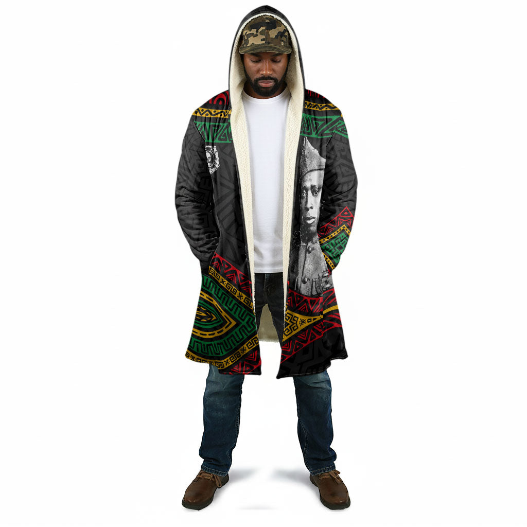 Henry Johnson Black History Month Cloak Pan African Colors Tribal Geometric Pattern