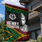 Henry Johnson Black History Month Garden Flag Pan African Colors Tribal Geometric Pattern