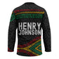 Henry Johnson Black History Month Hockey Jersey Pan African Colors Tribal Geometric Pattern